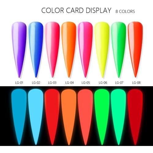 CHUNSHU Luminous Neon Gel Polish 15ML Fluorescent Nail Gel Varnishes Colorful Gel Nails Lacquer Glow In Dark DIY Beauty Nail Art