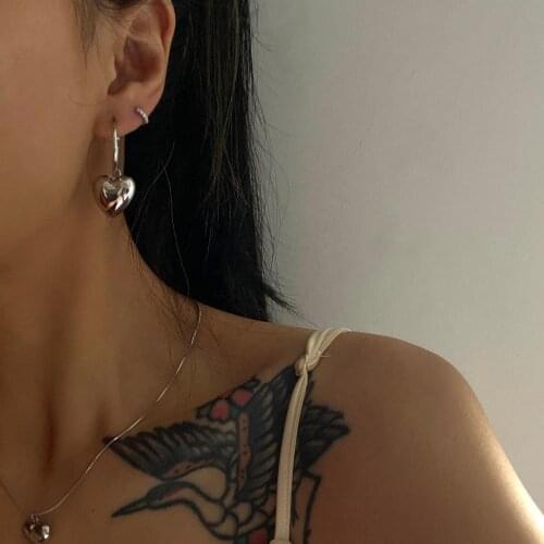 2021 Dasein New Helix 18k Gold Heart Bamboo Love Marry Me Earrings Stud Luxury Hoops Bohemian Jwelery Women