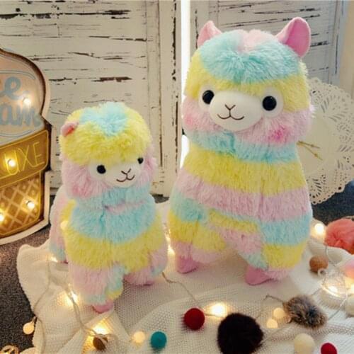 Children Cute Alpaca Plush Toy Soft Stuffed Animal Doll Lovely Sheep Llama Animal Dolls Pillow KidsBirthday Gift Home Decoration