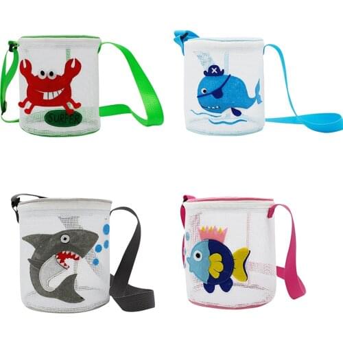 Children Sand Away Protable Mesh Bag Kids Beach Toys Clothes Towel Bag Baby Toy Storage Sundries Bags Women Cosmetic Makeup Bags