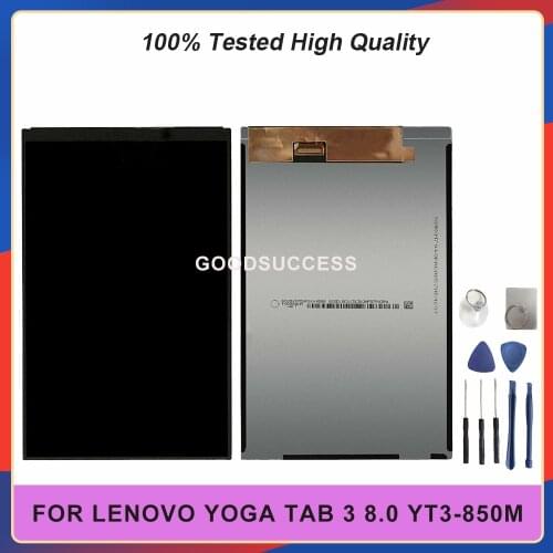 For Lenovo Yoga Tab 3 8.0 YT3-850M YT3-850F YT3-850L YT3-850 LCD Display Tablet Repair Screen Free Tool