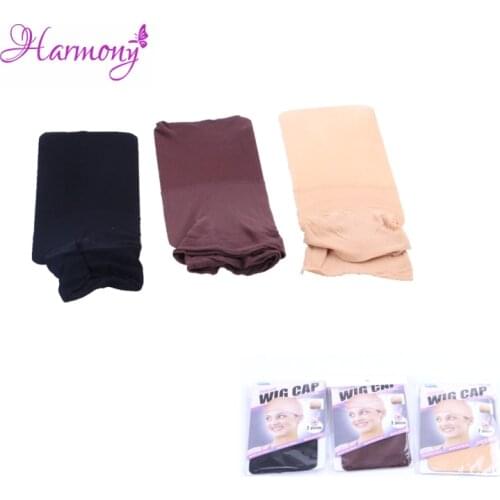 10pcs Black Brown Blonde Color Deluxe Wig Cap Stretchable Elastic Hair Net Snood Nylon Stretch Mesh for Making Wig Weaving Cap