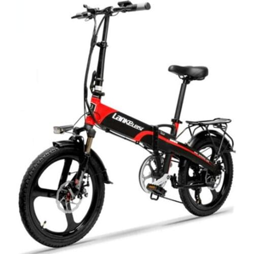 Lankeleisi Electric Bicycle 20 Inch G660 48V 400W 14.5Ah LG Lithium Battery With LCD Display & Carrier& Dual Disc Brakes