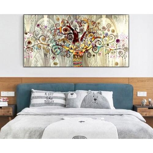 Graffiti Tree of Life By Gustav Klimt Art Canvas Print Painting Famous Living Room Bedroom Wall Picture Home Decoration Poster