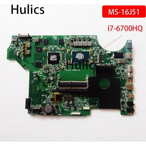 Hulics Original MS-16J51 for MSI GE62 GE72 MS-16J5 notebook motherboard SR2FQ CPU i7-6700HQ laptop mainboard N16P-GX-A2