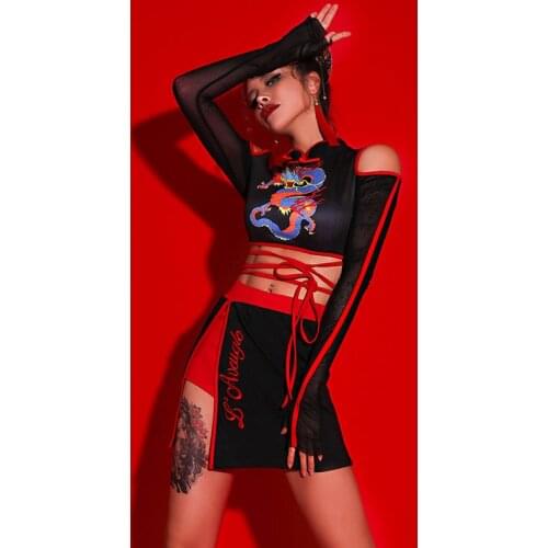 Hip Hop Jazz Dance Costume Nurse Uniform Suit Women Nightclub DJ Costumes Gogo Stage Outfit Ds Costume Female Singer DQS1288