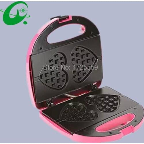 Mini electric waffle machine, 220v Heart-shaped waffle making maker