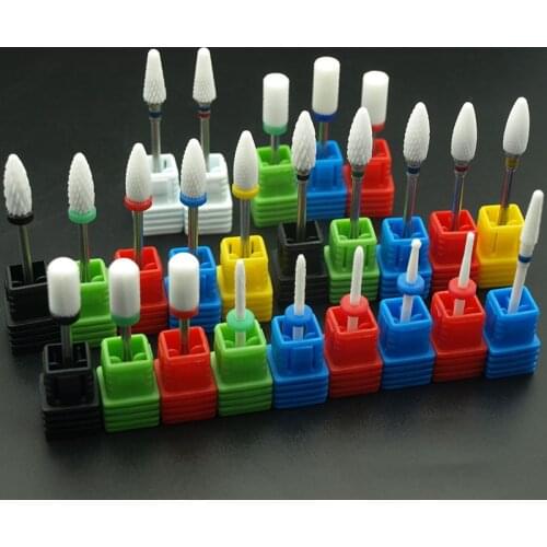 EasyNail 26 Types Super White Ceramic Nail Drill BitElectric Drilling Manicure Machine Accessories Nail Tool,Cuticle remover