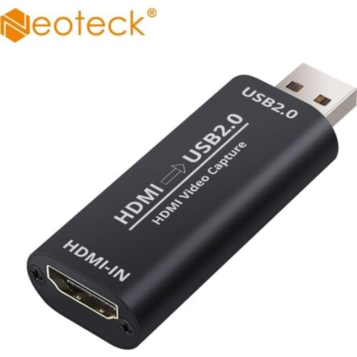 Neoteck Video Capture Card HDMI to USB 2.0 HDMI Video Grabber Record Box 1080P HD For Game HD Camera Recording Live Streaming