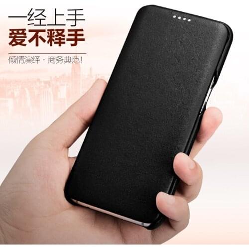For Samsung GALAXY S8 5.8'' Original icarer Brand Luxury Natural cow Skin Genuine Leather Curved Case S8 Plus 6.2'' Phone Cover
