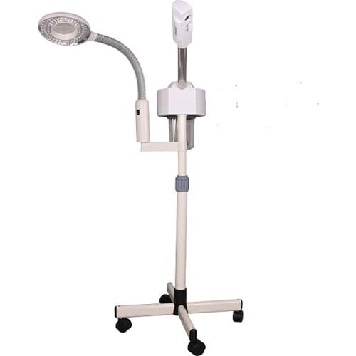 2 in 1 Beauty Salon Professional Multi-functional Face Facial Steamer Sauna Vaporizador with Magnifying Lamp