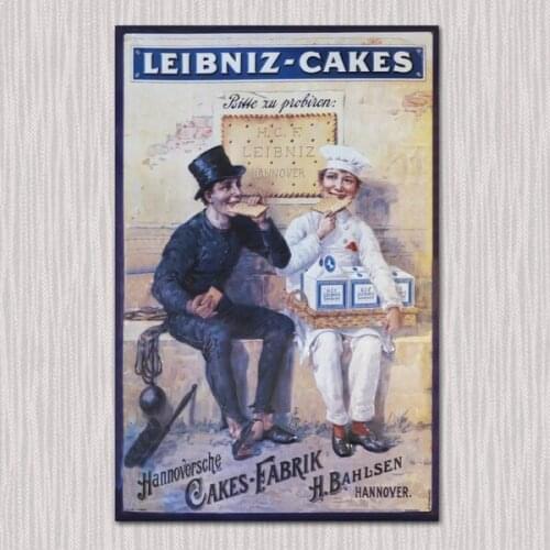 Biscuits Leibniz Cakes Vintage Retro Tin Sign Metal Sign Metal Poster Metal Decor Metal Painting Wall Sticker Wall Sign Wall