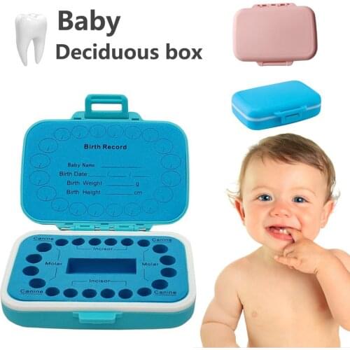 Plastic Box Baby Tooth Box Organizer Milk Teeth Storage Hair Collection Umbilical Lanugo Save Collect Baby Souvenirs Gifts