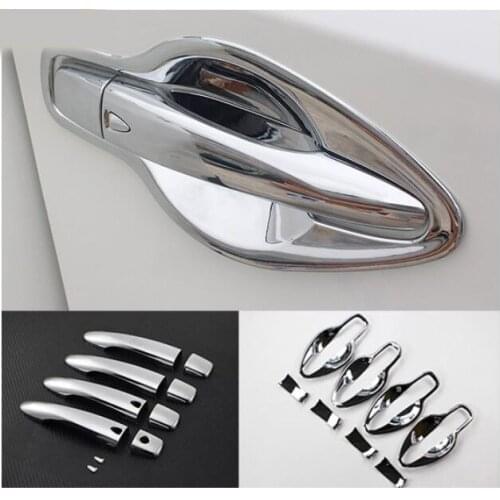 FIT FOR Nissan QASHQAI J11 2014 2015 2016 CHROME DOOR HANDLE COVER BOWL CUP CAP TRIM INSERT BEZEL MOLDING SMART KEY