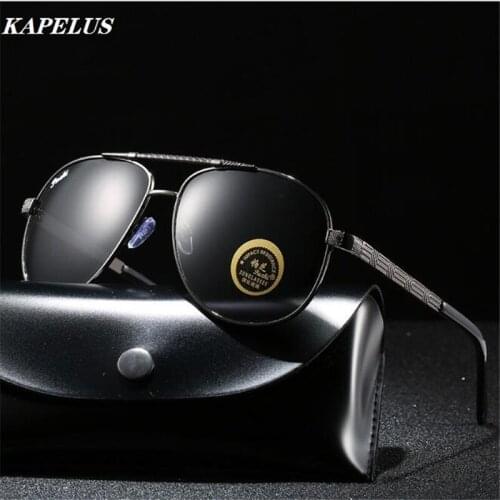 Polarized glasses for men and women Tempered glass metal sunglasses Cycling driving fishing glasses