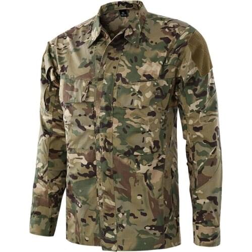 Shanghai Story Mens Waterproof Tactical Quick Drying Shirt Breathable Camp Casual Long Sleeve Shirt Men Combat Military Shirts