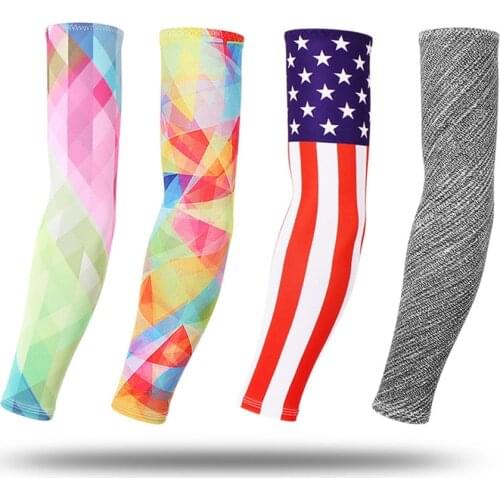 Running arm sleeve Breathable UV Protection Fitness Basketball Elbow Pad Sport Cycling Outdoor Arm Warmers manguito ciclismo