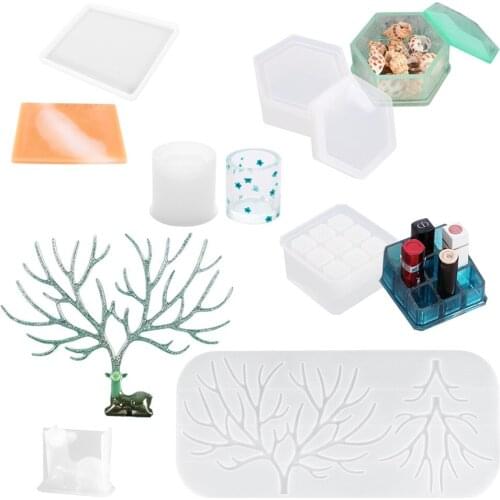 Silicone Mold Storage Box Antlers Decoration Mold Diy Special Craft Supplies for Table Home Decoration JAN88