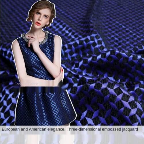 European and American Chenille Yarn -Dyed Jacquard Dress Suit Jacket Fashion Fabric Brocade Cloth
