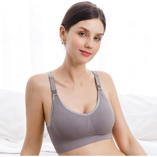 Women Maternity Nursing Bra YOUHA Seamless Breastfeeding Bras No Underwire Wireless Padded Maternity Bra Bralette