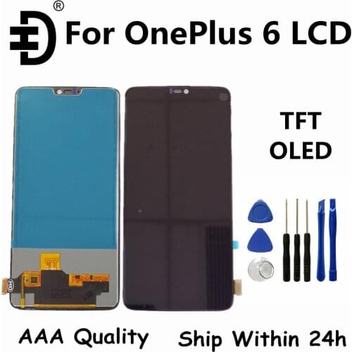 TFT OLED LCD Screen For OnePlus 6 OnePlus6 LCD Display Touch Panel Digitizer Assembly Screen For OnePlus 6T Display Replacement