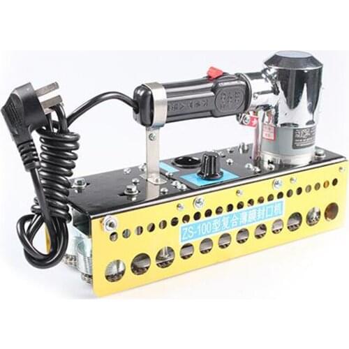 ZS-100 Portable continuous plastic bag sealing machine manual chain compound film bag sealer