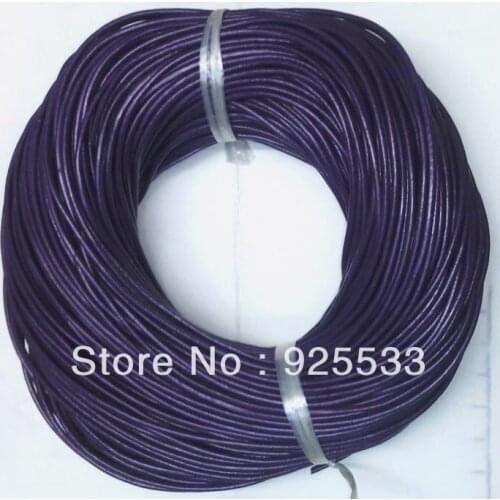 100yards/Roll Pearly Lustre Purple True cowhide Beading Cord 2mm Wire Handcraft Accessories for bracelet DIY free shiping