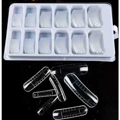 120 Pcs Quick Building Mold Tips Nail Dual Forms Finger Extension Nail Art UV Builder Tool