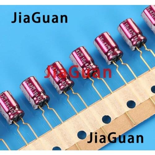 4pcs NEW ELNA ROA Cerafine 16V47UF 8X12MM 47uF/16V audio electrolytic capacitor Purple Red Robe 47UF 16V Golden feet