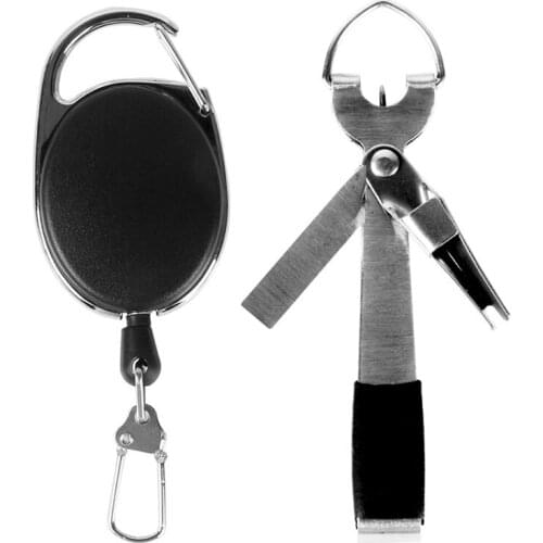 4-In-1 Fishing Quick Knot Tying Tool Retractable Buckle and Cutter Clip Multifunctional Fishing Pliers Tool for Fishing