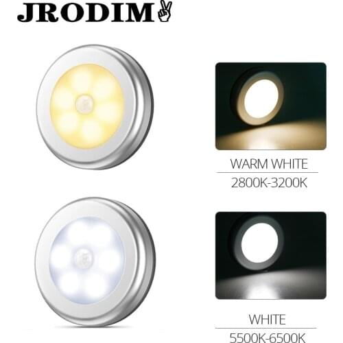 6 Lamp Beads LED Motion Sensor Closet Light Cupboard Wardrobe Bedroom Smart Sensor Night Lamp Bedroom Kitchen Stairs Lighting