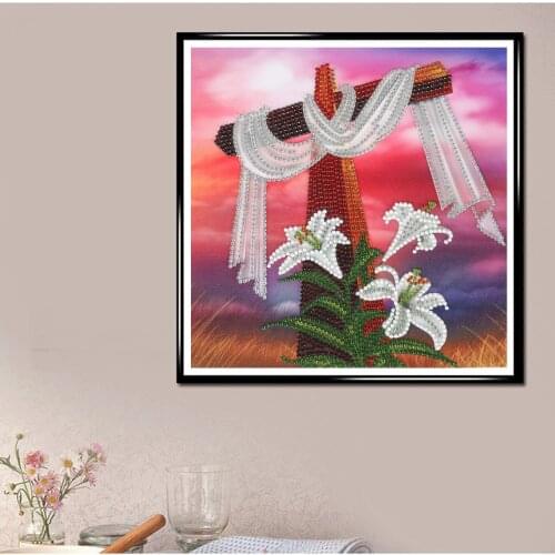 Special Shaped Diamond Painting Flower Lily 5D DIY Diamond Embroidery Art Kits Home Decor Rhinestone Cross Stitch Decoration