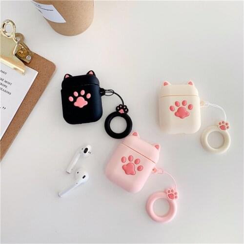 Airpods Case Cute Cat Claw Anti-drop Silicone Earphone Protective Case for Apple Airpods 1/2
