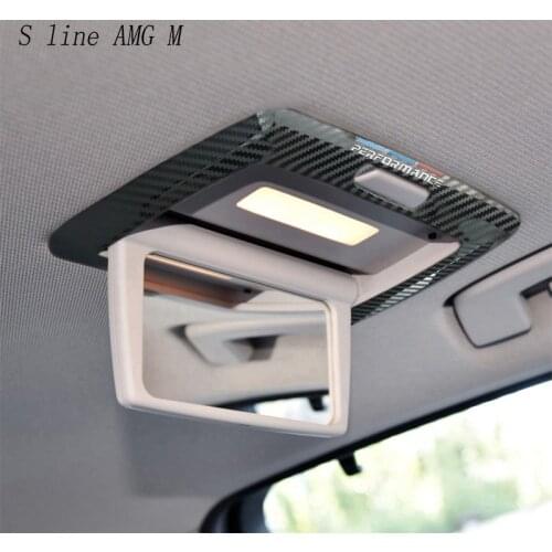 Car Rear Reading Lamp Cover For BMW 1 2 3 4 5 6 7 Series F10 f20 F30 F34 F31 F32 F01 F07 gt Rearview Makeup Mirror Frame Sticker