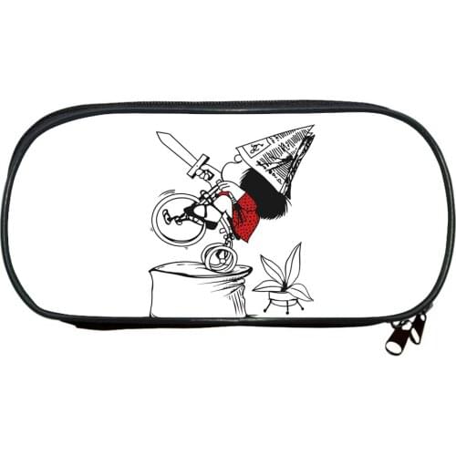 Mafalda Pencil Case Multifunction Children Pen Box Cartoon Pen Bag Kids Comics Pencil Box Boys Girls Teens Stationery Bag Gift