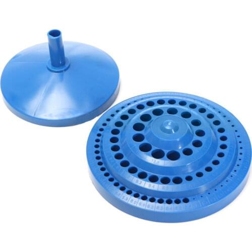 LAOA 100Pcs Hole Drill Bit Storage Case Holder Round Shape Hard Plastic Organizer Stand Container Box Hand Tools