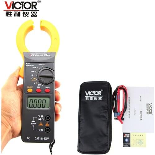 Victor VC6056B 3 3/4 Digits 4000 Counts Manual Range Resistance Capacitance Frequency Measurement Digital Clamp Multimeter