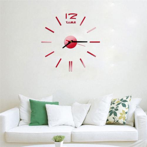 DIY 3D Mirror Sticker Acrylic Wall Sticker Number Wall Clock Mirror Stickers Home Office Decorative Films 4 Colors