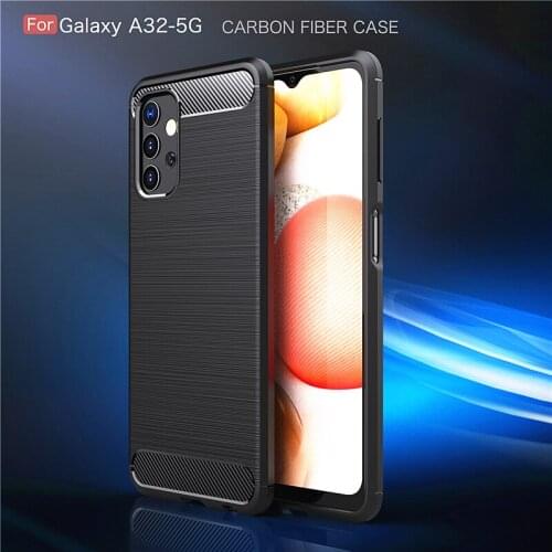 For Samsung Galaxy A32 Case Carbon Fiber Shockproof Soft Silicone Cover For Galaxy A32 5G Case for Samsung Galaxy A32 A42 A52 5G