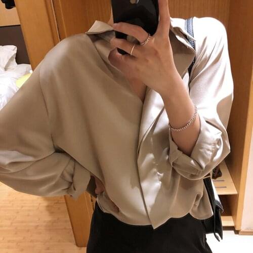 ECOATUP Satin Blouses