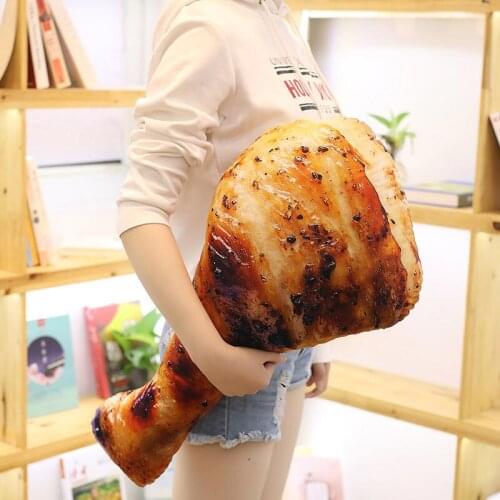 Simulation Food Real Life Style Chicken Leg Toy Plush Simulation Food Grilled Fish /chicken Leg Stuffed Throw Pillow