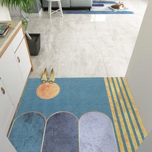 Entrance Door Mat Kitchen Mat Bathroom Mat Home Door Mat Carpet PVC Hallway Non-slip Can Be Cut Custom Pattern Floor Mats Carpet