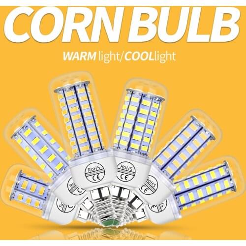 E27 Corn Bulb 220V Bombilla Vela LED E14 Bulb GU10 LED Lamp B22 24 36 48 56 69 72 LEDs Light For Home 5730 Chandelier Lighting
