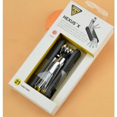 Light Weight/Compact Size Topeak TT2573B HEXUS X 21 Multi Bike Tool For T15, T25 8mm Hex Tool bits Tire Levers Presta Core Tool