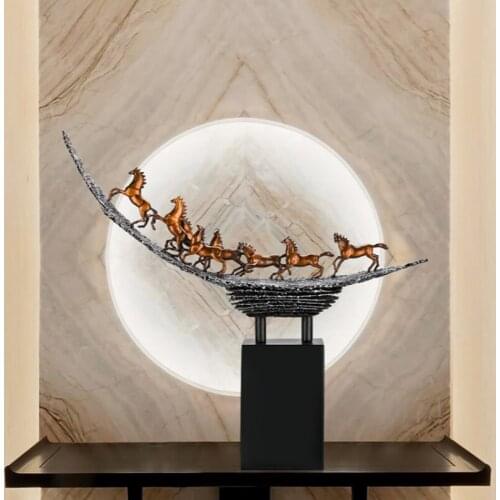 YL Eight Jun Xiongfeng Copper Horse Ornament Creative Home Living Room Office Desk Surface Panel Customized Company Opening Gift