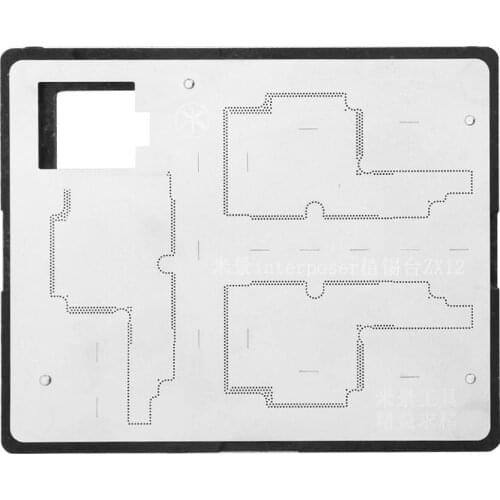 MJ ZX12 Planting Tin Fixture Motherboard IC Chip Ball Soldering Net Stencil Steel Plate Logic Board Repair Net For IPhone X