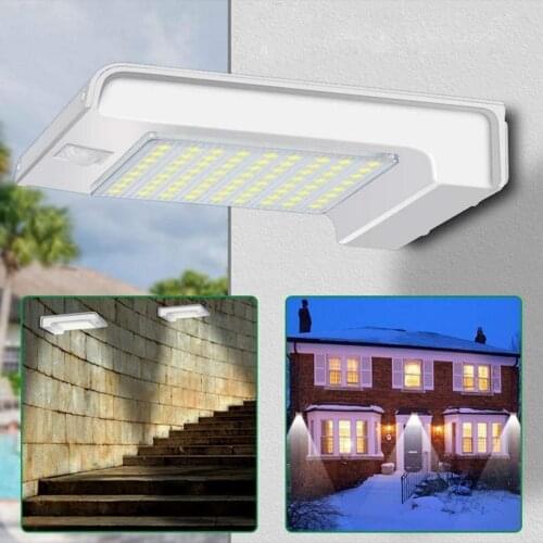 Solar Powered PIR Motion Sensor Wall Lamp 72 LEDs Waterproof Sensor Wall Light Security Garden Floodlight for Outdoor
