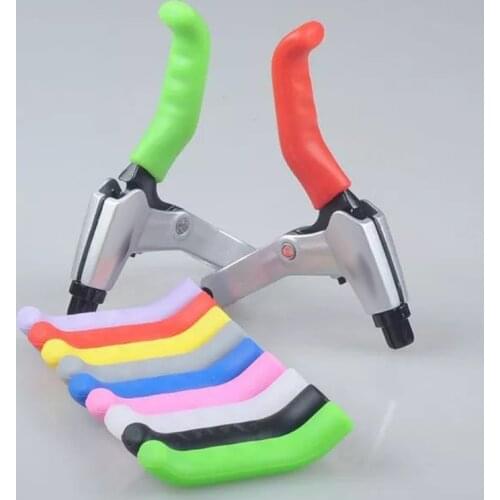 New Pair Silicone Bicycle Lever Grips Protectors Anti-Skid Bike Brake Lever Handle Sleeve MTB Bike Cycling Silicone Brake Cover