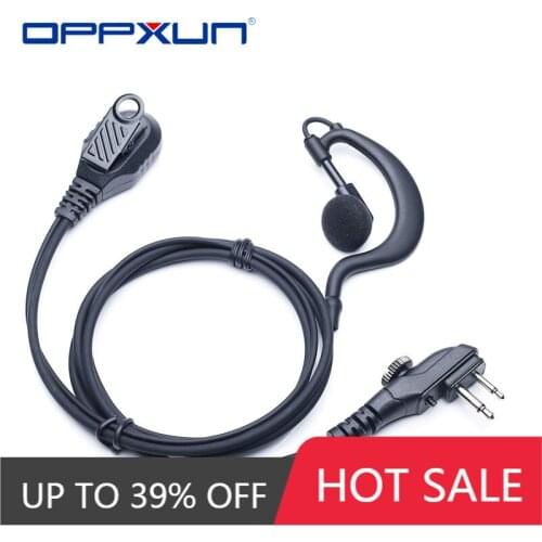 OPPXUN 2PIN PTT Headphones For Hytera Tc700 Tc500 Tc500S Tc620 Tc610 Etc Earpiece Headset Walkie Talkie