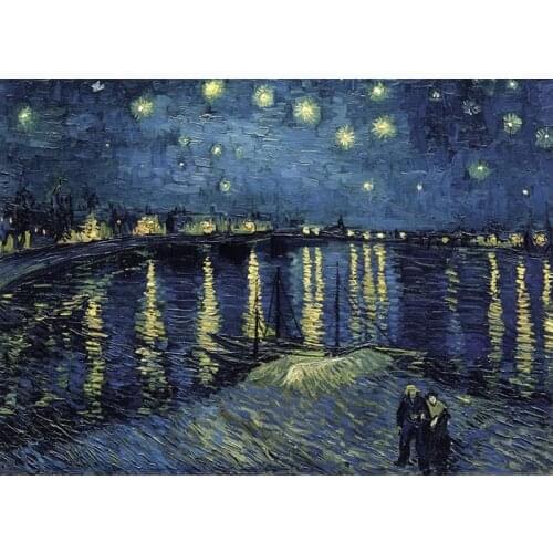 Adult 2000 Pieces Puzzle Fancy Toy Gift Van Gogh Oil Painting Landscape Living Room Decorative Painting Longhe Night